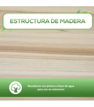 Huerto Urbano Elevado con Estante de Madera con Tela no Tejida para Cultivos Plantas Flores Jardín 90x40x81 cm Natural