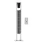 Ventilador de Torre Ventilador Vertical 40W con Mando a Distancia 3 Velocidades Temporizador 7,5h Ø18x78,5 cm Blanco