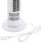 Ventilador de Torre Ventilador Vertical 40W con Mando a Distancia 3 Velocidades Temporizador 7,5h Ø18x78,5 cm Blanco