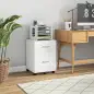 Cajonera de Escritorio con 2 Cajones Ruedas Archivador Móvil para Archivos A4 o Cartas 39,5x39x58,5 cm Blanco