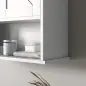 Armario de Baño de Pared Mueble de Baño Colgar Rústico con Compartimento Estante Ajustable 2 Puertas Blanco