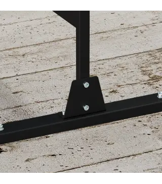 Biombo de 3 Paneles 122x198 cm Biombo Separador de Ambientes con Soporte Diseño de Hojas Grandes Negro