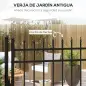 Puerta de Jardín Puerta para Valla de Acero Galvanizado con Decoración de Flechas Cerradura y Llaves 107x204 cm Negro