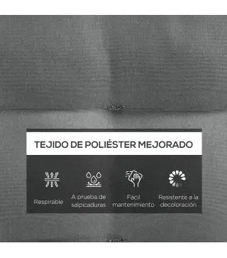 Juego de 6 Cojines para Sillas de Comedor 40x40 cm 6 Piezas Cojines para Sillas de Jardín Acolchados con Cintas Gris