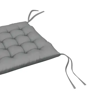 Juego de 6 Cojines para Sillas de Comedor 40x40 cm 6 Piezas Cojines para Sillas de Jardín Acolchados con Cintas Gris