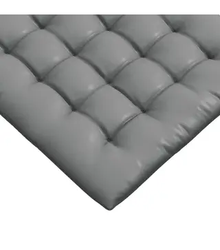 Juego de 6 Cojines para Sillas de Comedor 40x40 cm 6 Piezas Cojines para Sillas de Jardín Acolchados con Cintas Gris