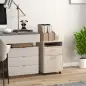 Cajonera de Escritorio con Ruedas Cajón Compartimento Puerta Archivador Móvil para Estudio 40x35x60 cm Roble