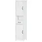 Columna de Baño con 2 Puertas 1 Cajón Estante Abierto y 2 Armarios con Estante Ajustable 40x30x164 cm Blanco Columna de Baño con 2 Puertas 1 Cajón Estante Abierto y 2 Armarios con Estante Ajustable 40x30x164 cm Blanco