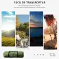 Tienda de Campaña Familiar para 4-6 Personas con 2 Habitaciones y Bolsa de Transporte 430x240x170 cm Verde