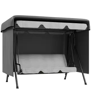 Funda Protectora Impermeable para Balancín de Jardín 3 Plazas con Cremallera Antipolvo y Antiviento 215x155x150 cm