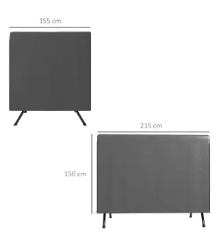 Funda Protectora Impermeable para Balancín de Jardín 3 Plazas con Cremallera Antipolvo y Antiviento 215x155x150 cm