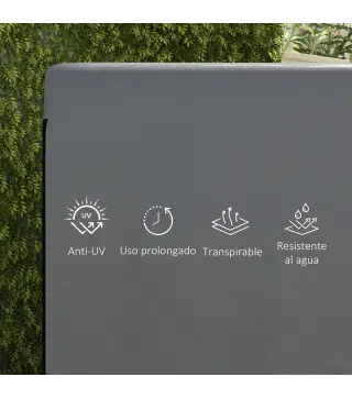 Funda Protectora Impermeable para Balancín de Jardín 3 Plazas con Cremallera Antipolvo y Antiviento 215x155x150 cm