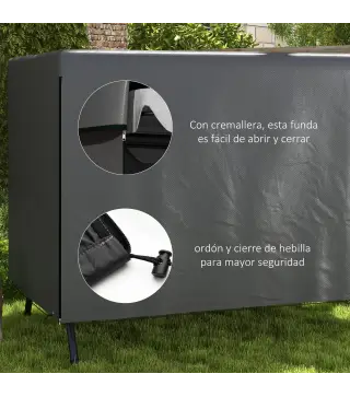 Funda Protectora Impermeable para Balancín de Jardín 3 Plazas con Cremallera Antipolvo y Antiviento 215x155x150 cm