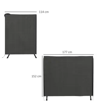 Funda para Balancín de Jardín con Cremallera Cubierta para Muebles de Exterior 177x114x152 cm Gris Oscuro