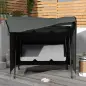 Funda para Balancín de Jardín con Cremallera Cubierta para Muebles de Exterior 177x114x152 cm Gris Oscuro