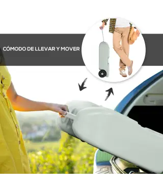 Tanque de Agua Portátil 40 L con Ruedas Manija Metálica y Grifo para Caravanas Autocaravanas y Camping 37x23x80 cm Gris