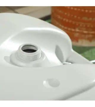 Tanque de Agua Portátil 40 L con Ruedas Manija Metálica y Grifo para Caravanas Autocaravanas y Camping 37x23x80 cm Gris