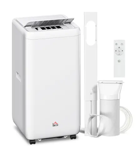 Aire Acondicionado Portátil 12000 BTU 5 en 1 Enfriamiento Deshumidificador Ventilador Temporizador para 35 m² Blanco