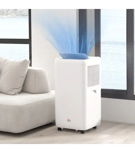 Aire Acondicionado Portátil 12000 BTU 5 en 1 Enfriamiento Deshumidificador Ventilador Temporizador para 35 m² Blanco