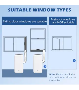 Aire Acondicionado Portátil 12000 BTU 5 en 1 Enfriamiento Deshumidificador Ventilador Temporizador para 35 m² Blanco
