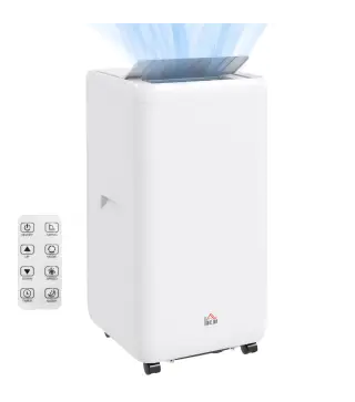 Aire Acondicionado Portátil 12000 BTU 5 en 1 Enfriamiento Deshumidificador Ventilador Temporizador para 35 m² Blanco