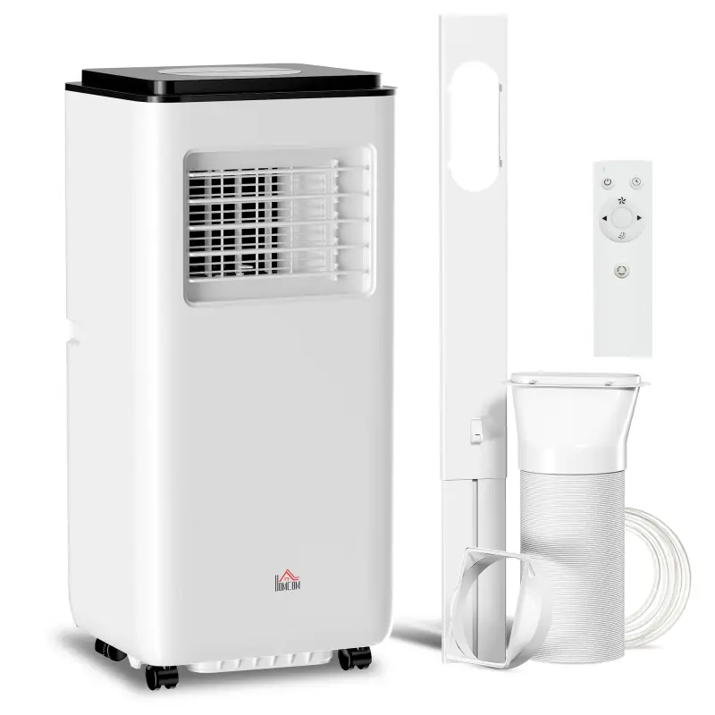 Aire Acondicionado Portátil 10000 BTU 2900W Enfriador Ventilador Deshumidificador 5 en 1 33x28x70,4 cm Blanco