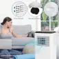Aire Acondicionado Portátil 10000 BTU 2900W Enfriador Ventilador Deshumidificador 5 en 1 33x28x70,4 cm Blanco
