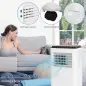Aire Acondicionado Portátil 10000 BTU 2900W Enfriador Ventilador Deshumidificador 5 en 1 33x28x70,4 cm Blanco
