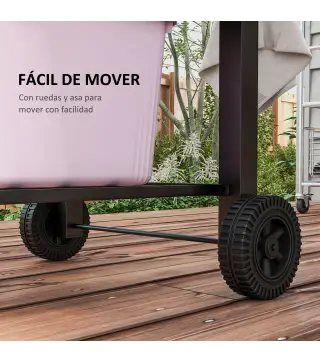 Barbacoa de Carbón con Ruedas Barbacoa con Tapa Parrillas de Acero Inoxidable Termómetro 113x65x108 cm Negro