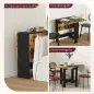 Mesa Plegable de Comedor Mesa de Cocina con Alas Abatibles para Espacio Pequeño 103x76x73,5 cm Negro y Marrón Rústico