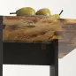 Mesa Plegable de Comedor Mesa de Cocina con Alas Abatibles para Espacio Pequeño 103x76x73,5 cm Negro y Marrón Rústico