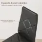 Set de 6 Sillas de Comedor Tapizadas de Cuero Sintético con Respaldo Alto y Patas de Acero 41x50x97 cm Negro