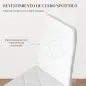 Set de 6 Sillas de Comedor Tapizadas de Cuero Sintético con Respaldo Alto y Patas de Acero 41x50x97 cm Blanco