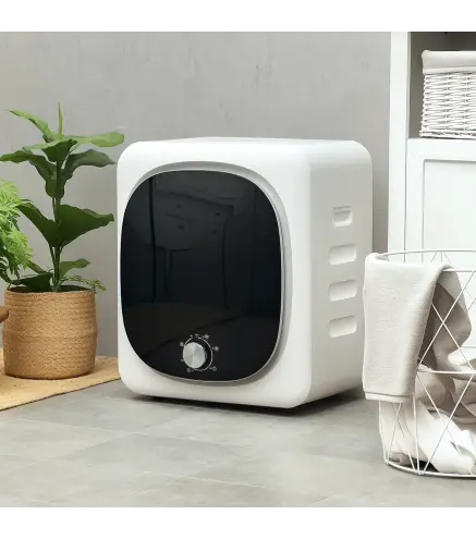 Secadora de Evacuación 4 KG 800W Función Antiarrugas Función Esterilizar 5 Programas Carga Frontal 48x40x56 cm Blanco