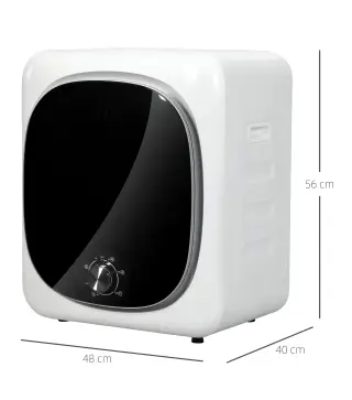 Secadora de Evacuación 4 KG 800W Función Antiarrugas Función Esterilizar 5 Programas Carga Frontal 48x40x56 cm Blanco