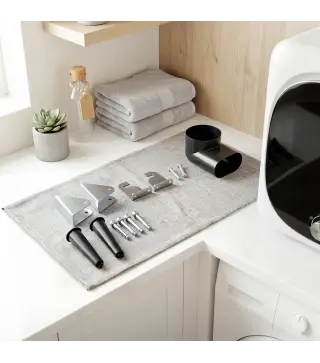 Secadora de Evacuación 4 KG 800W Función Antiarrugas Función Esterilizar 5 Programas Carga Frontal 48x40x56 cm Blanco