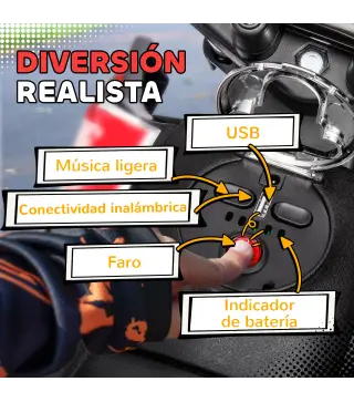 Moto Eléctrica para Niños 12V con Licencia Aprilia con Ruedas Auxiliares Desmontables 6 km/h Suspensión Trasera Blanco