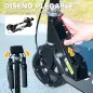 Patinete Plegable para Niños de 3-8 Años de 2 Ruedas con LED Luces Manillar de 4 Altura Ajustable Doble Frenos Negro