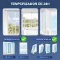 Aire Acondicionado Portátil 3 en 1 con Deshumidificador Ventilador y Kit de Ventana Fácil de Mover 30x29x69 cm Blanco