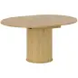 Mesa de Comedor Extensible Redonda para 6-8 Personas con Base Estriada para Salón 110-150x110x75 cm Madera Natural
