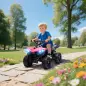 Quad Eléctrico para Niños 6 V Quad para Niños de 37 a 72 Meses Velocidad hasta 3 km/h Faros y Música 70x42x45 cm Rosa