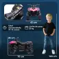 Quad Eléctrico para Niños 6 V Quad para Niños de 37 a 72 Meses Velocidad hasta 3 km/h Faros y Música 70x42x45 cm Rosa