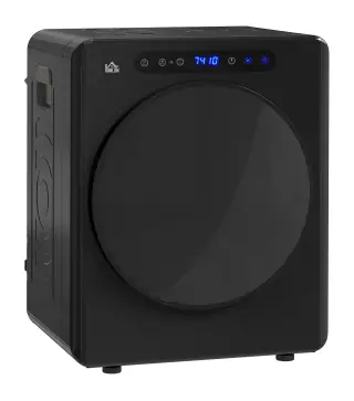 Secadora de Evacuación 3 KG 1000W Función Antiarrugas Función Esterilizar Temporizador Pantalla LED Táctil Negro