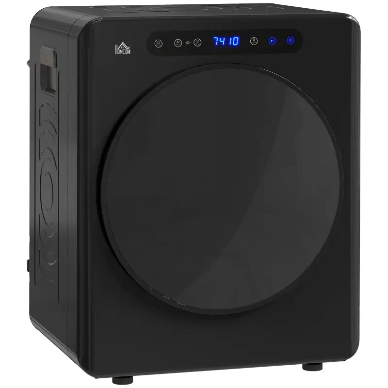 Secadora de Evacuación 3 KG 1000W Función Antiarrugas Función Esterilizar Temporizador Pantalla LED Táctil Negro Secadora de Evacuación 3 KG 1000W Función Antiarrugas Función Esterilizar Temporizador Pantalla LED Táctil Negro