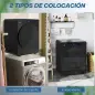 Secadora de Evacuación 3 KG 1000W Función Antiarrugas Función Esterilizar Temporizador Pantalla LED Táctil Negro