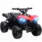 Quad Eléctrico para Niños 6 V Quad para Niños de 37 a 72 Meses Velocidad hasta 3 km/h Faros y Música 70x42x45 cm Rojo