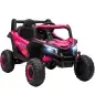 Coche Eléctrico para Niños UTV 12V con 2 Motores Control Remoto 2,4G Velocidad hasta 7 km/h Sistema de Suspensión Rosa