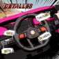 Coche Eléctrico para Niños UTV 12V con 2 Motores Control Remoto 2,4G Velocidad hasta 7 km/h Sistema de Suspensión Rosa