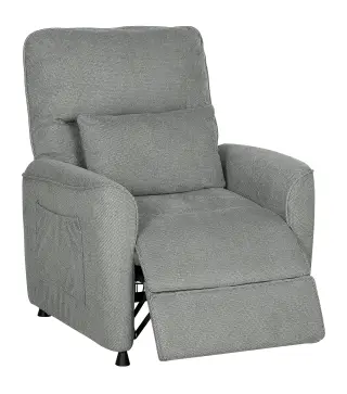 Sillón Relax Reclinable Eléctrico con Calor Lumbar Masaje Vibración Motor Silencioso Función de Memoria Gris Oscuro