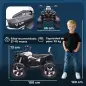 Quad Eléctrico para Niños 12V Quad para Niños de 3–5 Años con 2 Motores Velocidad 3–8 km/h Música Faros LED USB Blanco